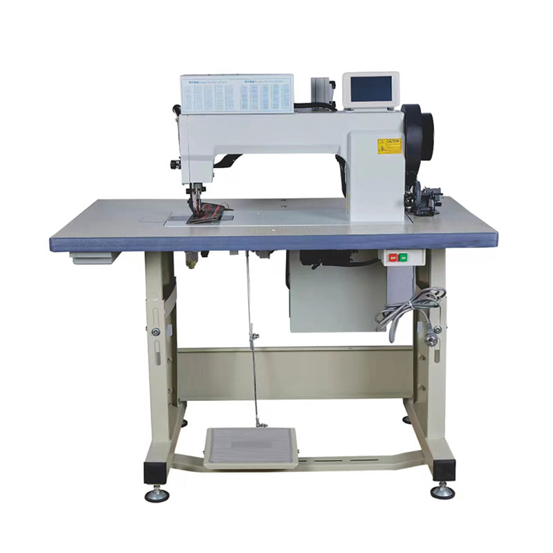 Machine à coudre à motif de ligne de marque d'ordinateur de plate-forme à double aiguille